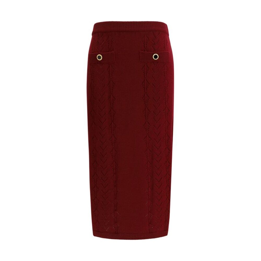 Alessandra Rich Women Merino Wool Midi Skirt